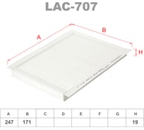 Фильтр салонный LYNXauto LAC-707