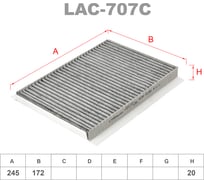 Фильтр салонный LYNXauto LAC-707C