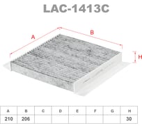 Фильтр салонный угольный LYNXauto LAC-1413C