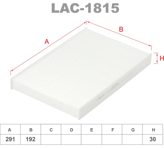 Фильтр салонный LYNXauto LAC-1815 1
