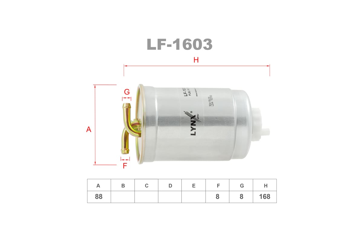 Фильтр топливный LYNXauto LF-1603 - выгодная цена, отзывы ...