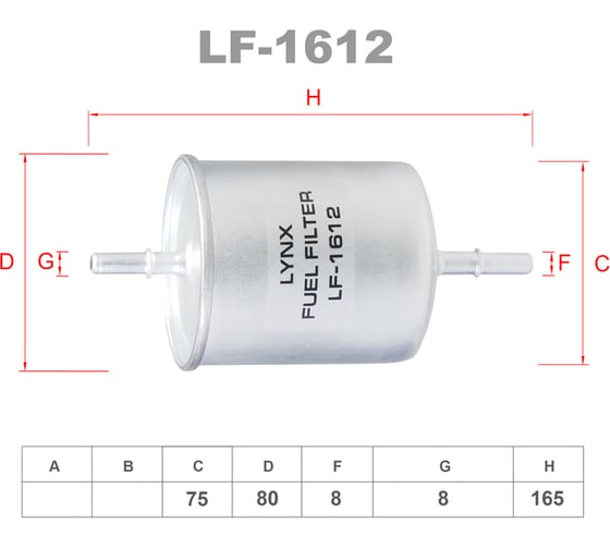 Фильтр топливный LYNXauto LF-1612