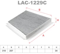 Фильтр салонный угольный LYNXauto LAC-1229C