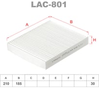 Фильтр салонный LYNXauto LAC-801