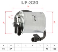 Фильтр топливный LYNXauto LF-320