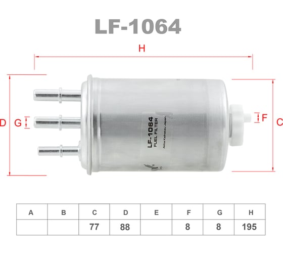 Фильтр топливный LYNXauto LF-1064