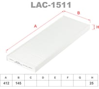 Фильтр салонный LYNXauto LAC-1511