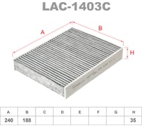 Фильтр салонный угольный LYNXauto LAC-1403C