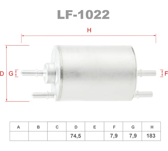 Фильтр топливный LYNXauto LF-1022 1