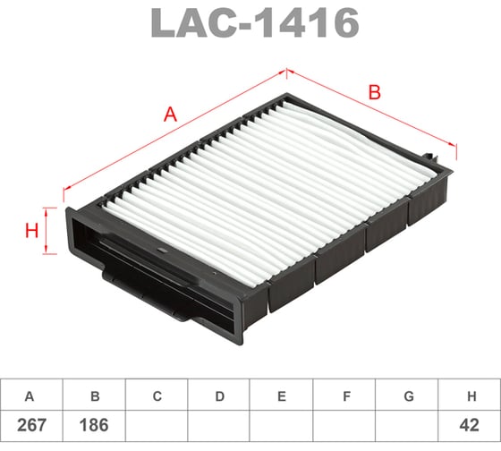 Фильтр салонный LYNXauto LAC-1416