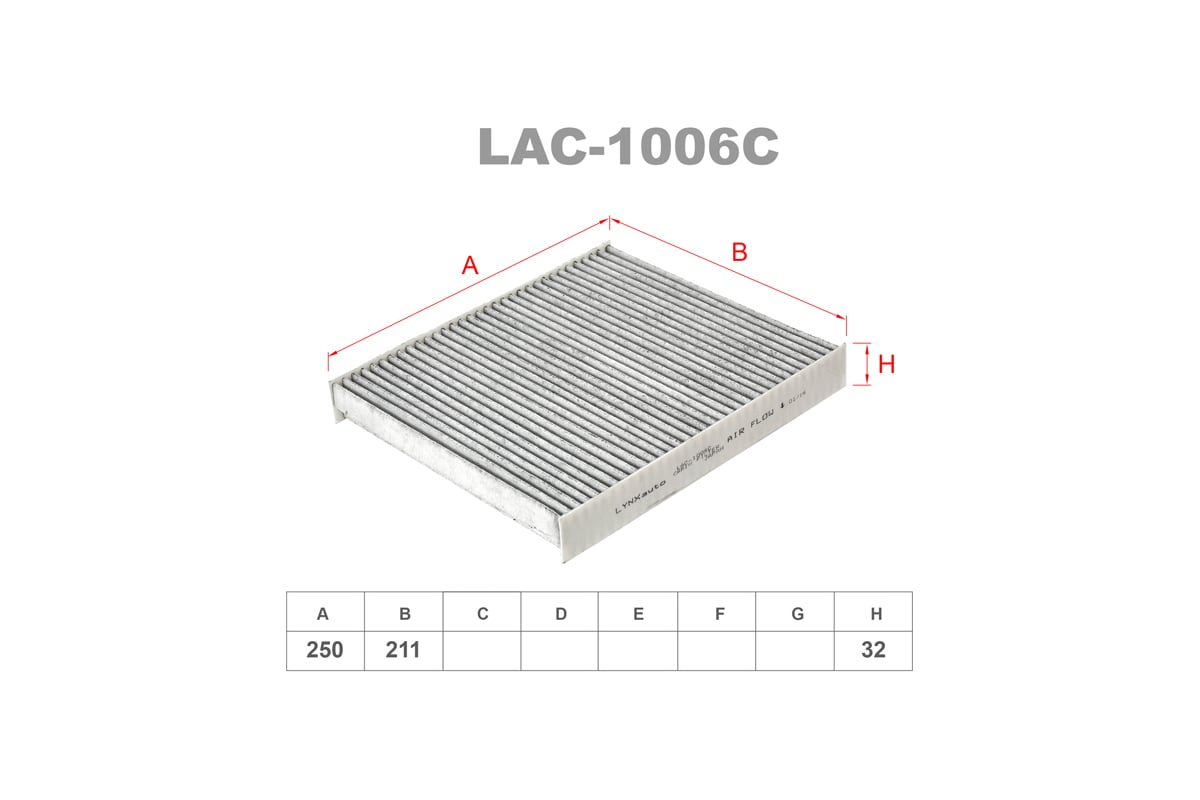 Фильтр салонный угольный LYNXauto LAC-1006C - выгодная цена, отзывы ...