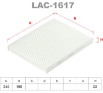 Фильтр салонный LYNXauto LAC-1617