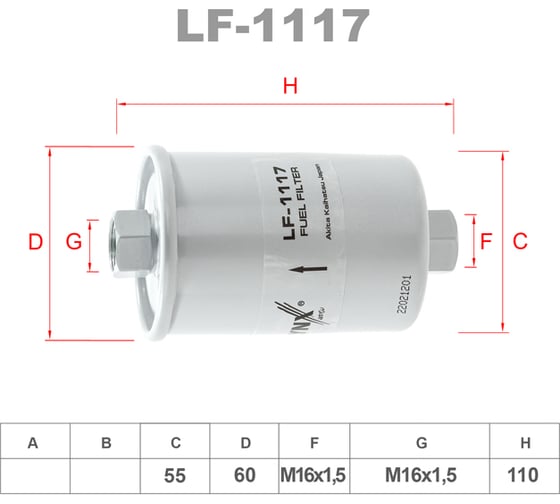 Фильтр топливный LYNXauto LF-1117