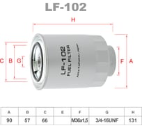 Фильтр топливный LYNXauto LF-102