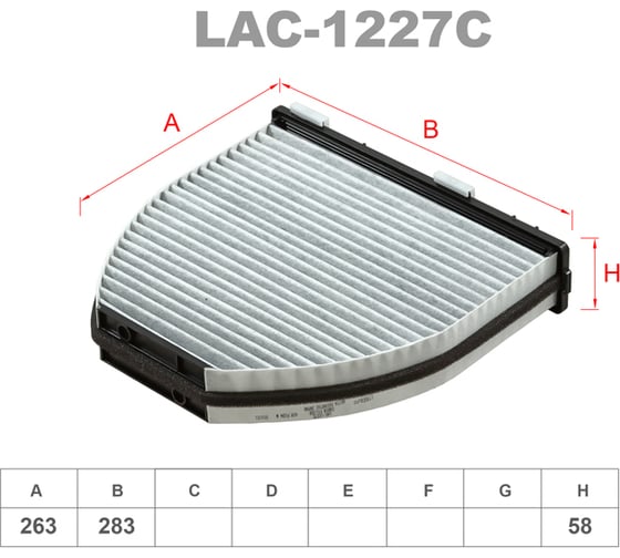 Фильтр салонный угольный LYNXauto LAC-1227C