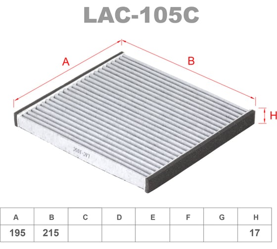 Фильтр салонный LYNXauto LAC-105C 1