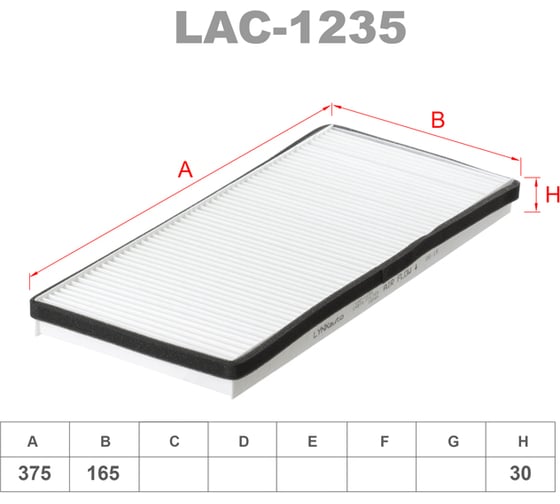 Фильтр салонный LYNXauto LAC-1235 1