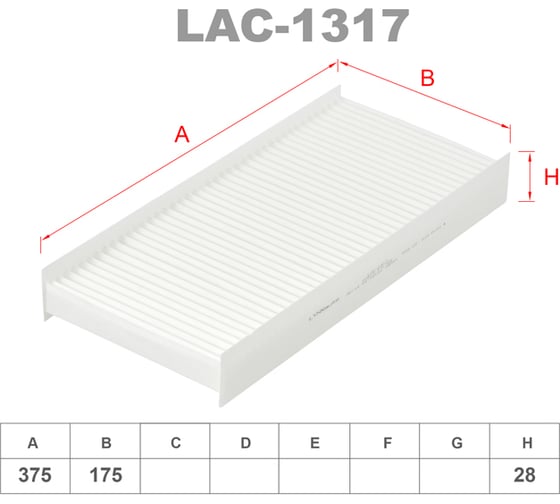 Фильтр салонный LYNXauto LAC-1317