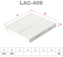 Фильтр салонный LYNXauto LAC-406