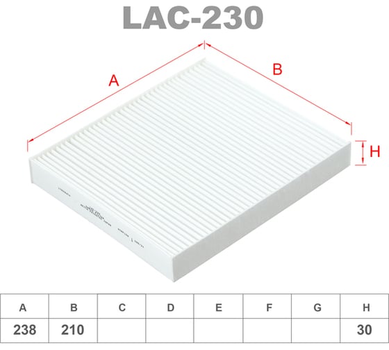 Фильтр салонный LYNXauto LAC-230 1