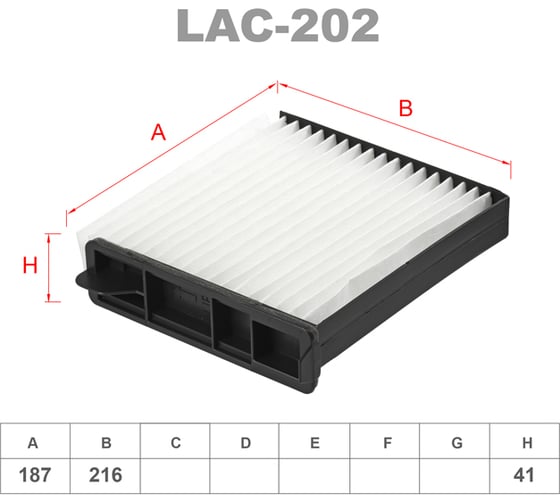 Фильтр салонный LYNXauto LAC-202