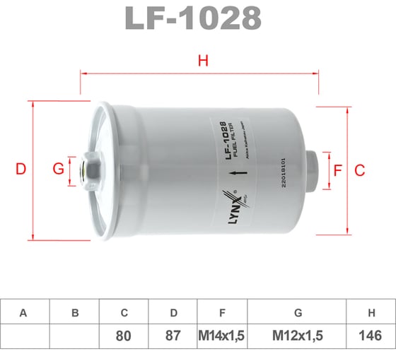 Фильтр топливный LYNXauto LF-1028