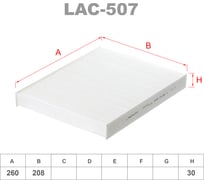 Фильтр салонный LYNXauto LAC-507