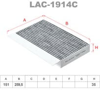 Фильтр салонный угольный LYNXauto LAC-1914C
