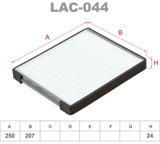 Фильтр салонный LYNXauto LAC-044