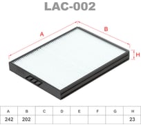 Фильтр салонный LYNXauto LAC-002