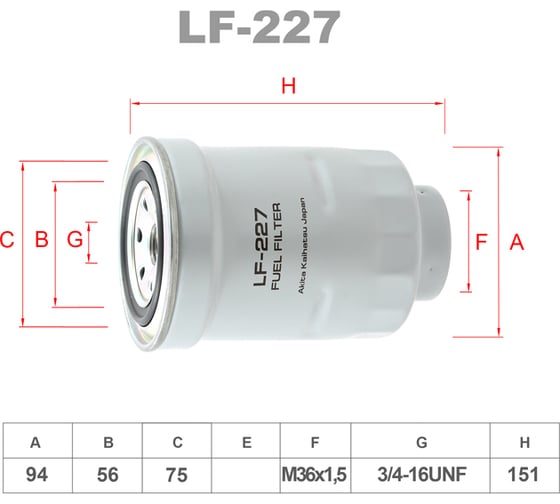 Фильтр топливный LYNXauto LF-227