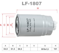 Фильтр топливный LYNXauto LF-1807