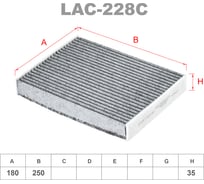 Фильтр салонный угольный LYNXauto LAC-228C