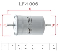 Фильтр топливный LYNXauto LF-1006