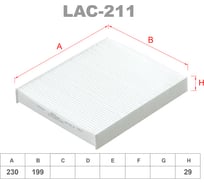 Фильтр салонный LYNXauto LAC-211
