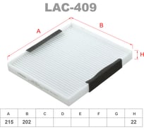 Фильтр салонный LYNXauto LAC-409