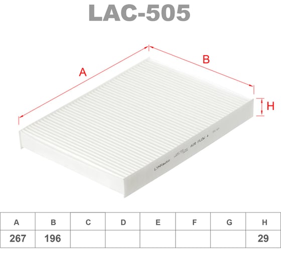 Фильтр салонный LYNXauto LAC-505 1
