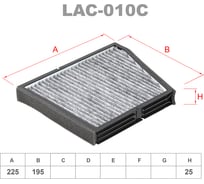 Фильтр салонный угольный LYNXauto LAC-010C