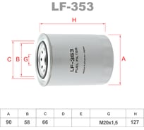 Фильтр топливный LYNXauto LF-353