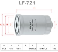Фильтр топливный LYNXauto LF-721