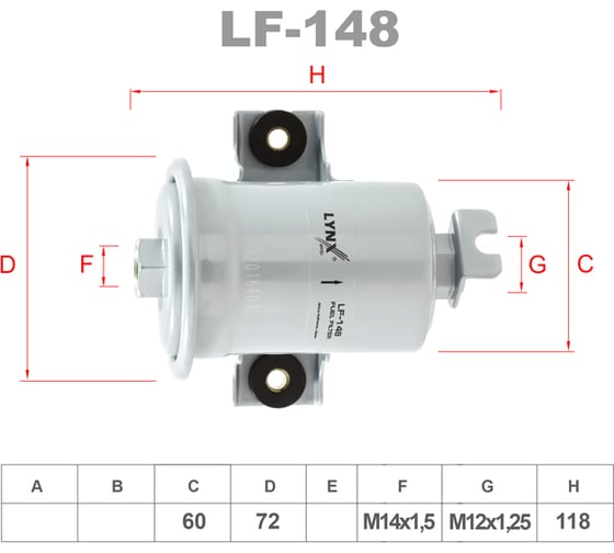 Фильтр топливный LYNXauto LF-148