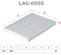 Фильтр салонный угольный LYNXauto LAC-055C