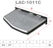 Фильтр салонный угольный LYNXauto LAC-1011C