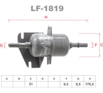 Фильтр топливный LYNXauto LF-1819