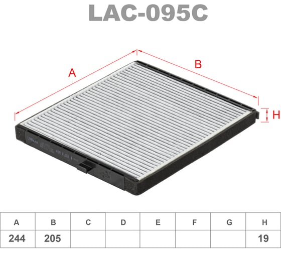 Фильтр салонный угольный LYNXauto LAC-095C 1