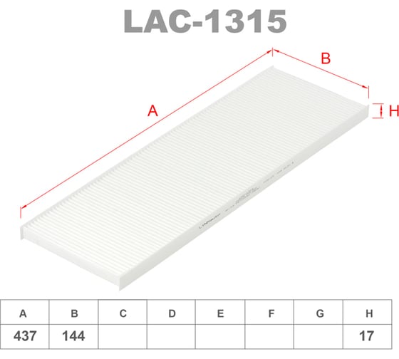 Фильтр салонный LYNXauto LAC-1315