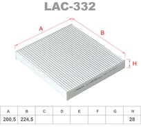 Фильтр салонный LYNXauto LAC-332