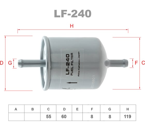 Фильтр топливный LYNXauto LF-240