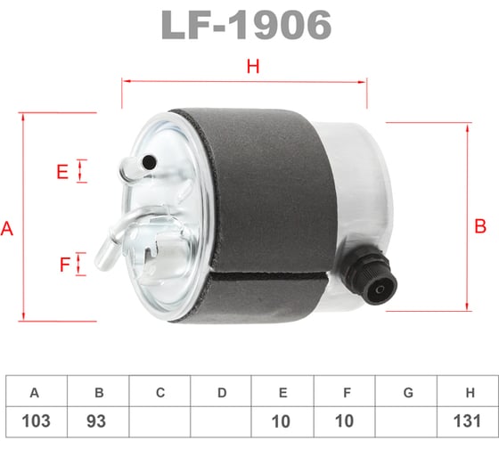 Фильтр топливный LYNXauto LF-1906