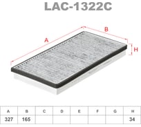 Фильтр салонный угольный LYNXauto LAC-1322C